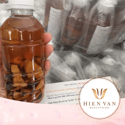 Rượu thuốc được quảng cáo là sản phẩm được ngâm bởi rượu cồn & rể cây kết hợp cùng bột ngọc trai, sâm và một số loại thảo dược khác.