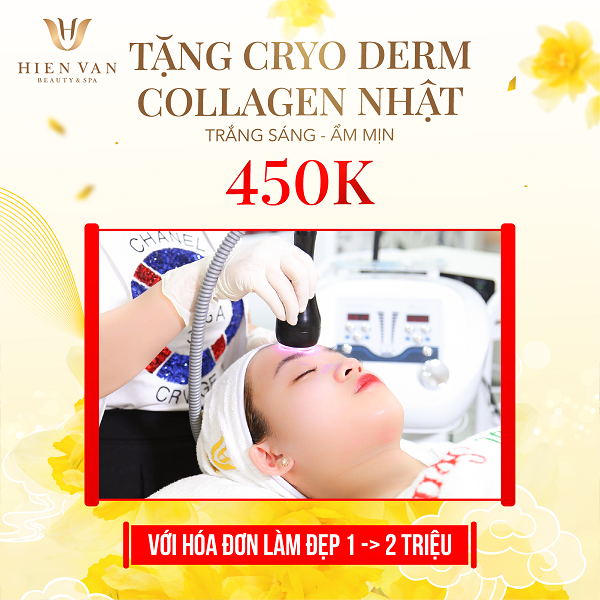 Tặng dịch vụ Cryo Derm Collagen Phòng Khám Da Liễu HHV Clinic