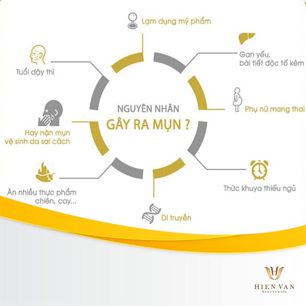 nguyên nhân khiến mụn trứng cá xuất hiện 