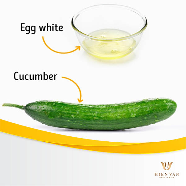 chăm sóc da mụn bằng công thức mặt nạ từ dưa leo và lòng trắng trứng