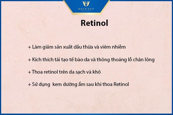 trị sẹo rỗ bằng retinol